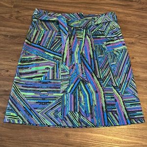 Etcetera A-Line Belted Skirt Lined Hidden Zip Size 10